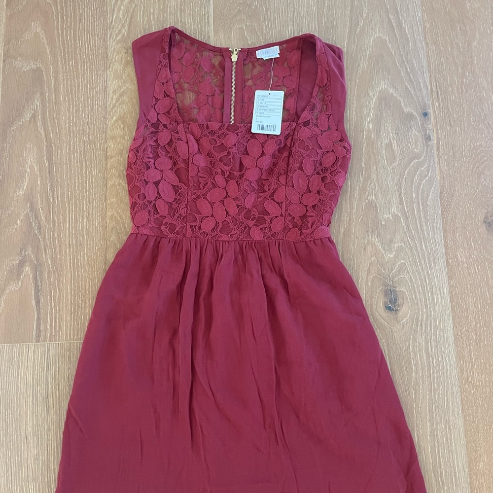 Urban Outfitters Burgundy Lace Dress